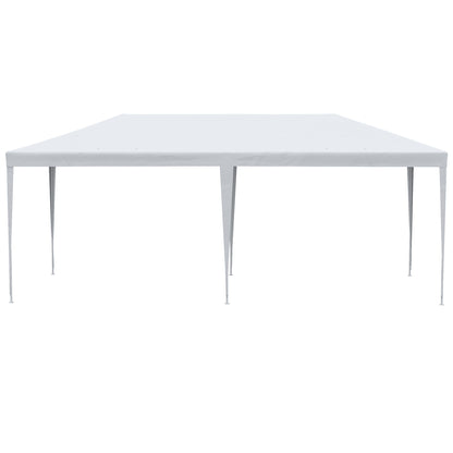 Outsunny Carpa De Jardín Con Laterales Desmontables 6x3 M 4 Ventanas Blanco_4