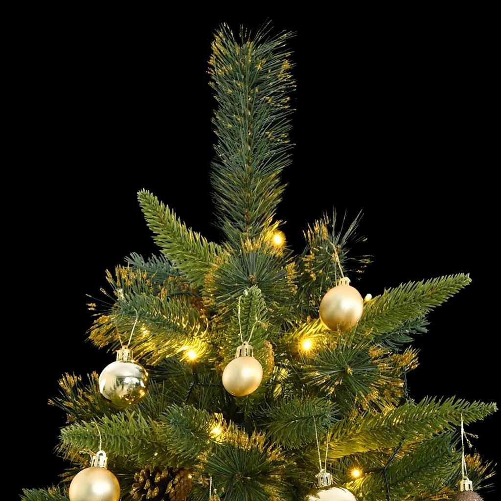 Vidaxl Árbol De Navidad Artificial Con Bisagras 300 Led Y Bolas 240 Cm_1