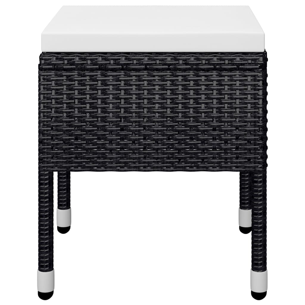 Juego De Comedor De Jardín De 5 Piezas Negro / Vetonek_1