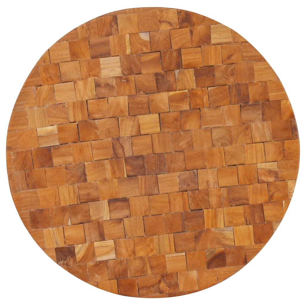 Mesa De Centro De Madera Maciza De Teca 60x60x35 Cm_3