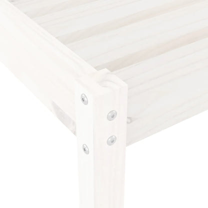 Tumbonas Con Mesa 2 Uds Madera Maciza De Pino Blanco_4