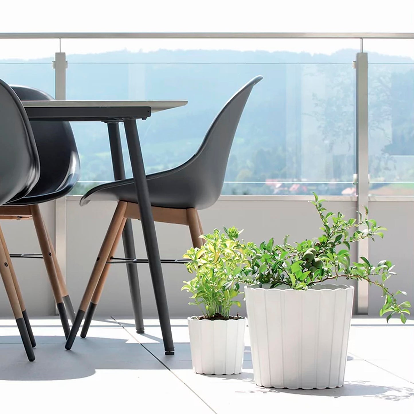 Maceta Boardee Basic 12l., Dimensiones (mm) 285x285x256, Color Blanco