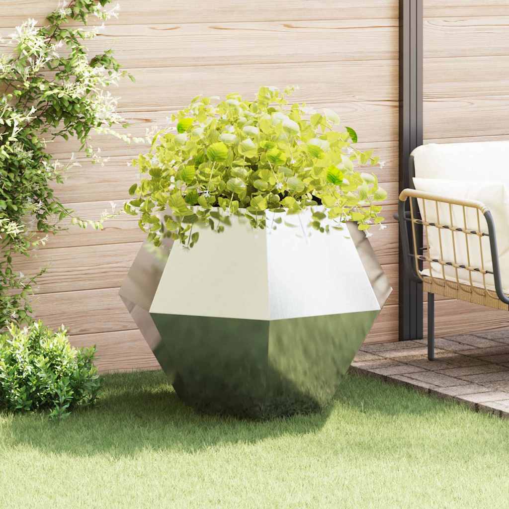 Jardinera Plateado 100 X 100 X 80 Cm Acero Inoxidable_1