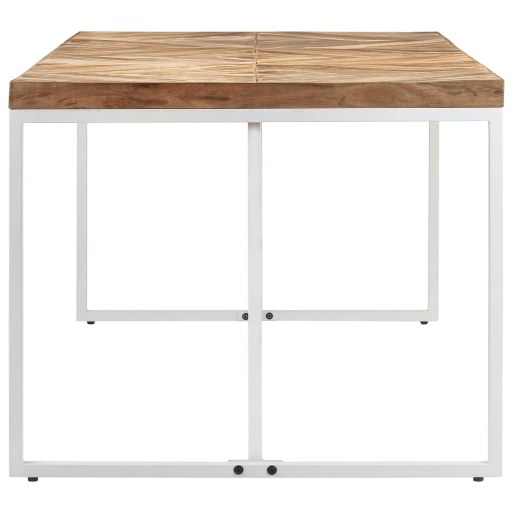 Mesa De Comedor Madera Maciza De Acacia Y Mango 180x90x76 Cm_1