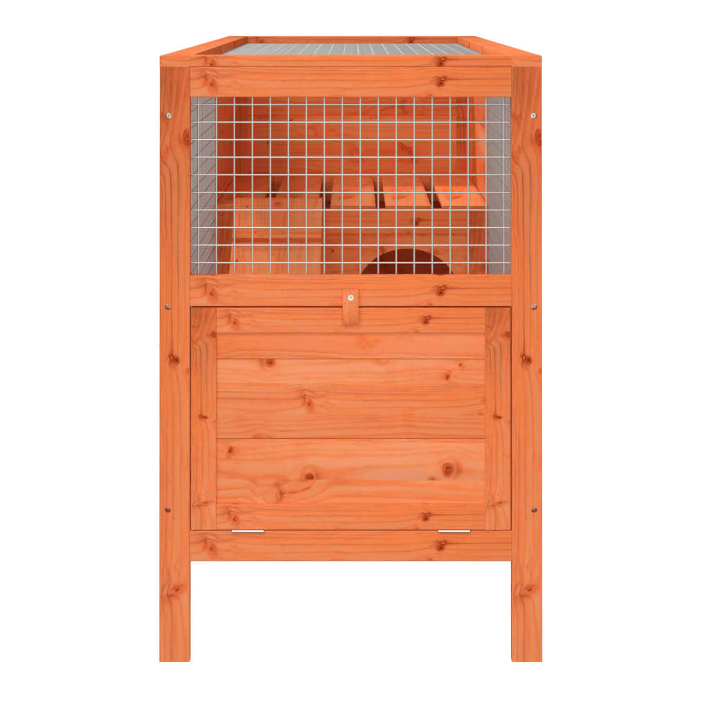 Conejera De Madera Maciza De Pino Marrón 103x44x69,5 Cm_4