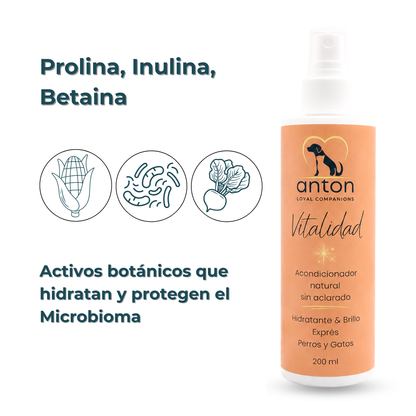Acondicionador sin aclarado para el cuidado del pelaje de perros y gatos – Pack 2 x 200 ml_3