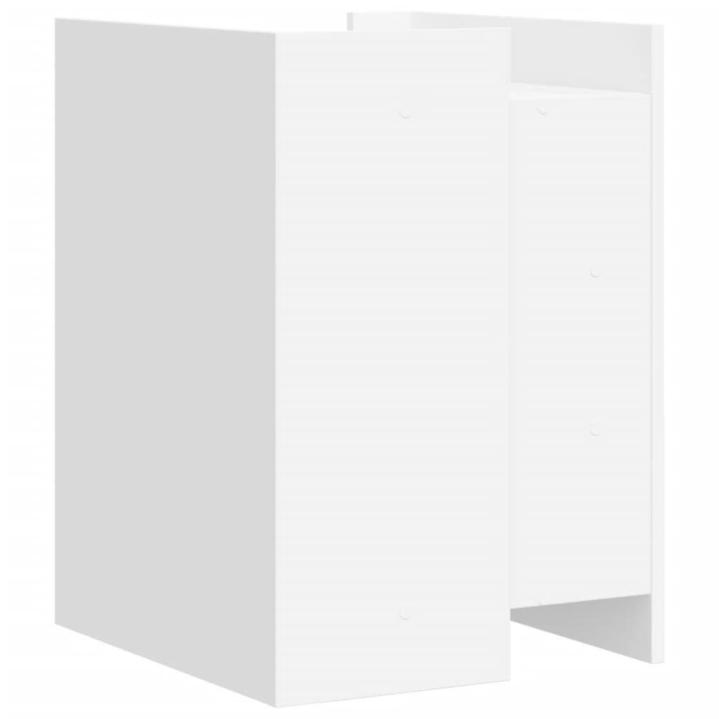 Mesita De Noche Madera De Ingeniería Blanco 45x50x65 Cm_4