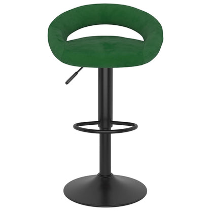 Taburetes De Cocina 2 Unidades Terciopelo Verde Oscuro_1