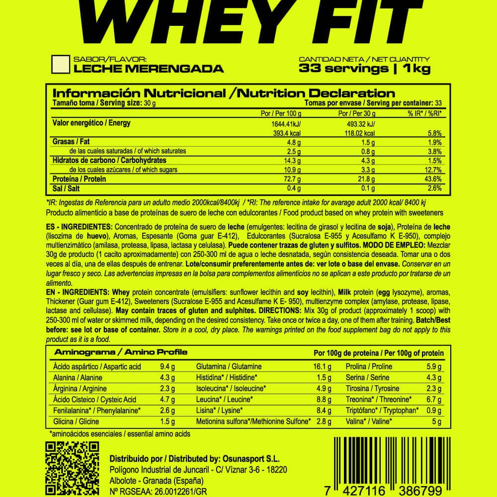 Whey Fit - 1kg - Leche Merengada - Aumenta La Masa Muscular - Masmusculo_4