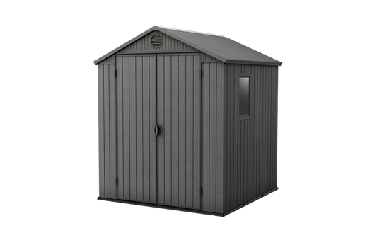 Caseta De Exterior Darwin 6x6 De Keter. 190x183x221 Cm - Gris