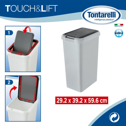 Cubo touch & Lift 45l Gris