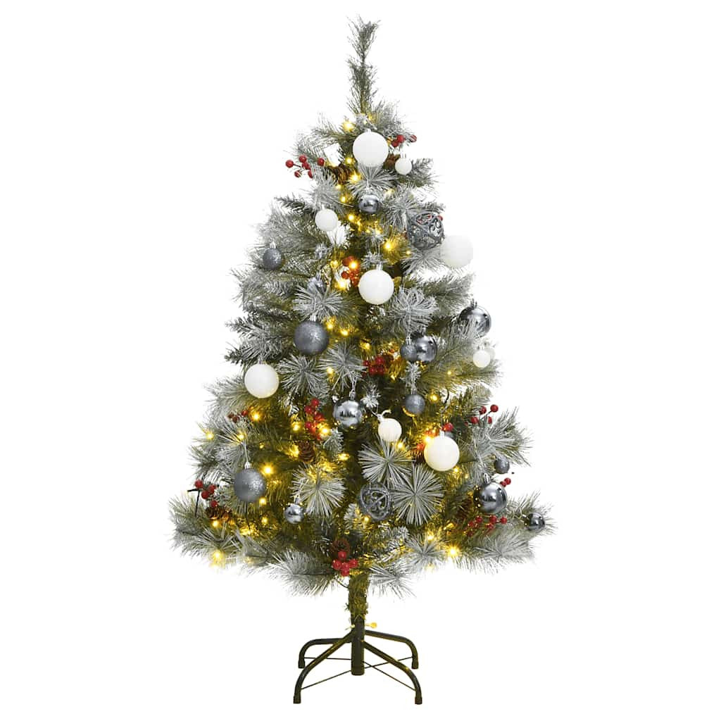 Vidaxl Árbol De Navidad Artificial Con Bisagras 150 Led Y Bolas 150 Cm_0