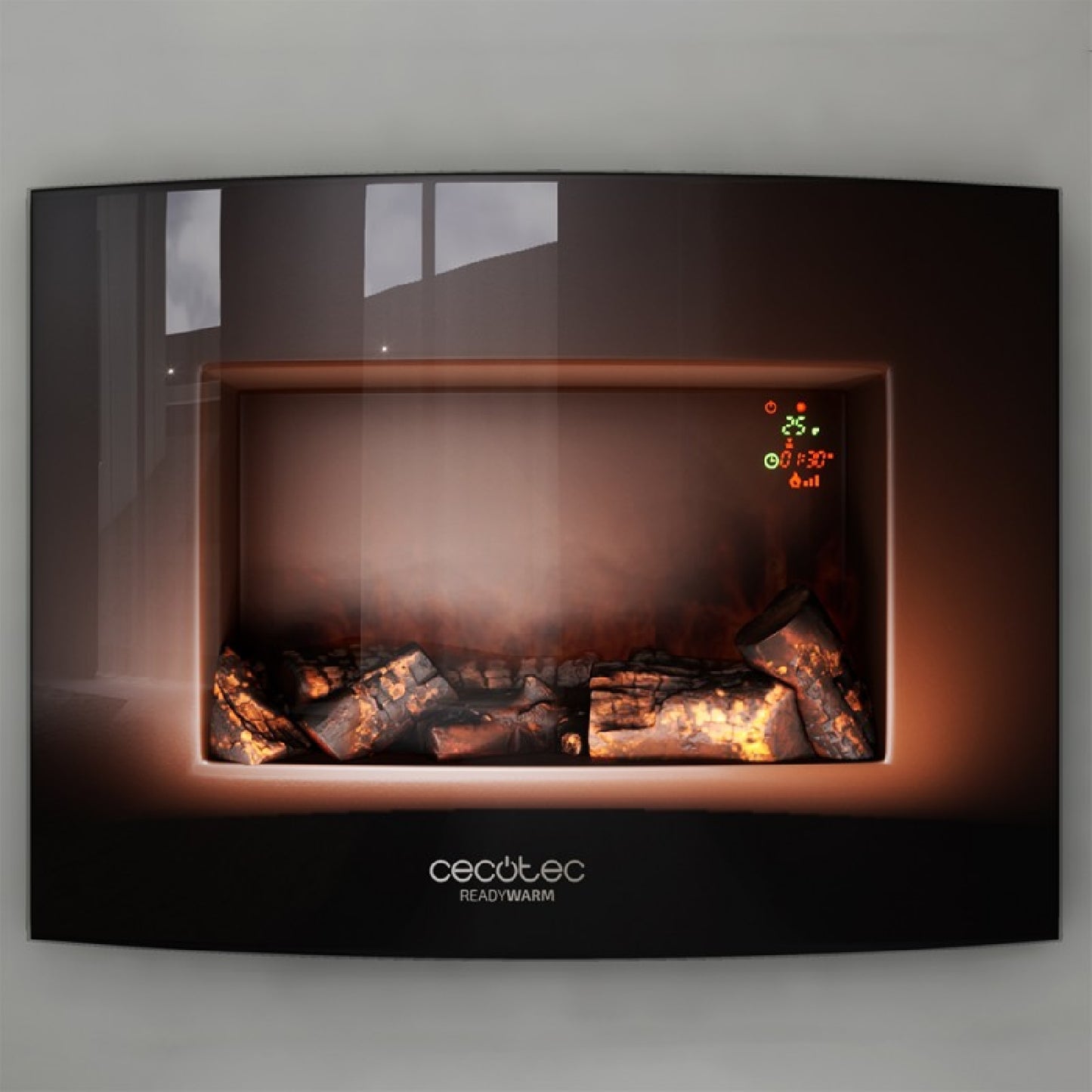 Cecotec Chimenea Eléctrica Decorativa De Pared Ready Warm 2200 Curved Flames_2