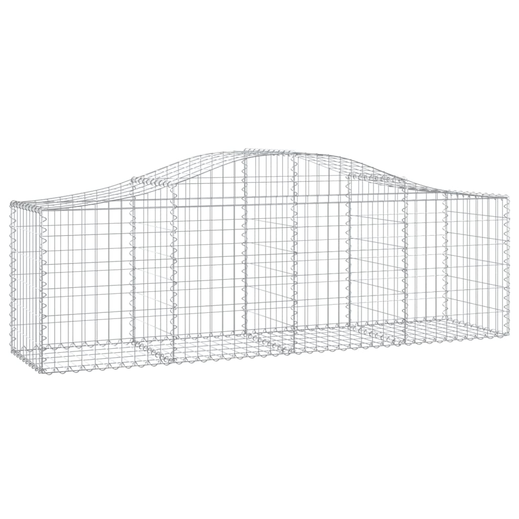 Cestas De Gaviones 10 Uds Forma De Arco Hierro 200x50x60/80 Cm_2