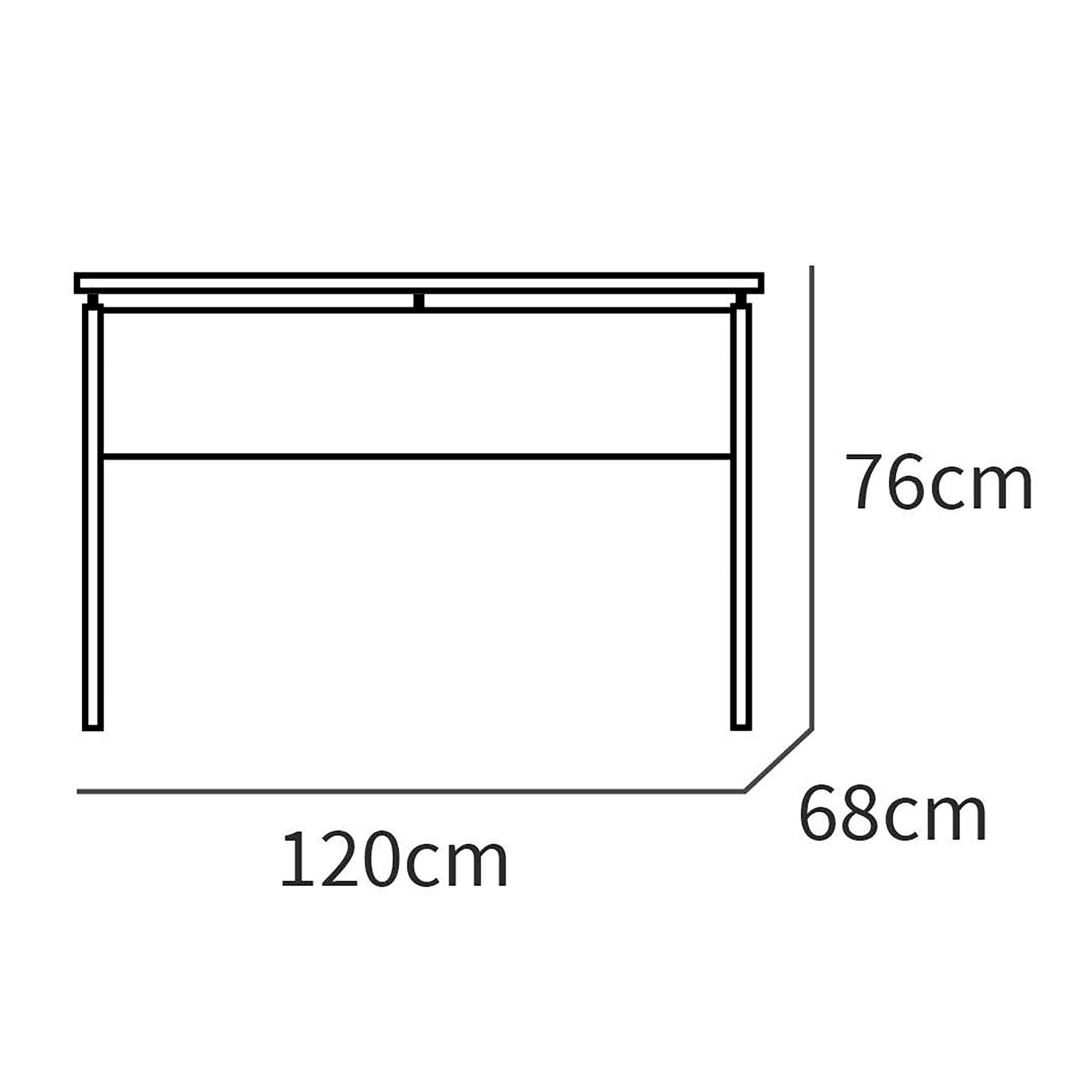 Escritorio, Mesa De Ordenador Oficina, Estudio 76 X 120 X 68 Cm, Despacho, Habitación, Desk, Briebe, Zenith, Blanco_5