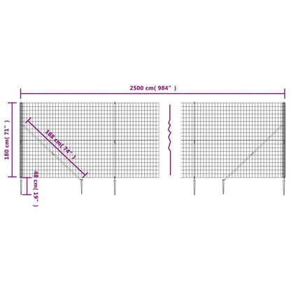 Cerca De Alambre Con Pinchos De Anclaje Verde 1,8x25 M / Vetonek_4