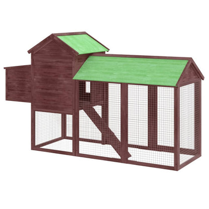 Vidaxl Gallinero Madera Maciza De Pino Color Moca 193x65x117 Cm_5