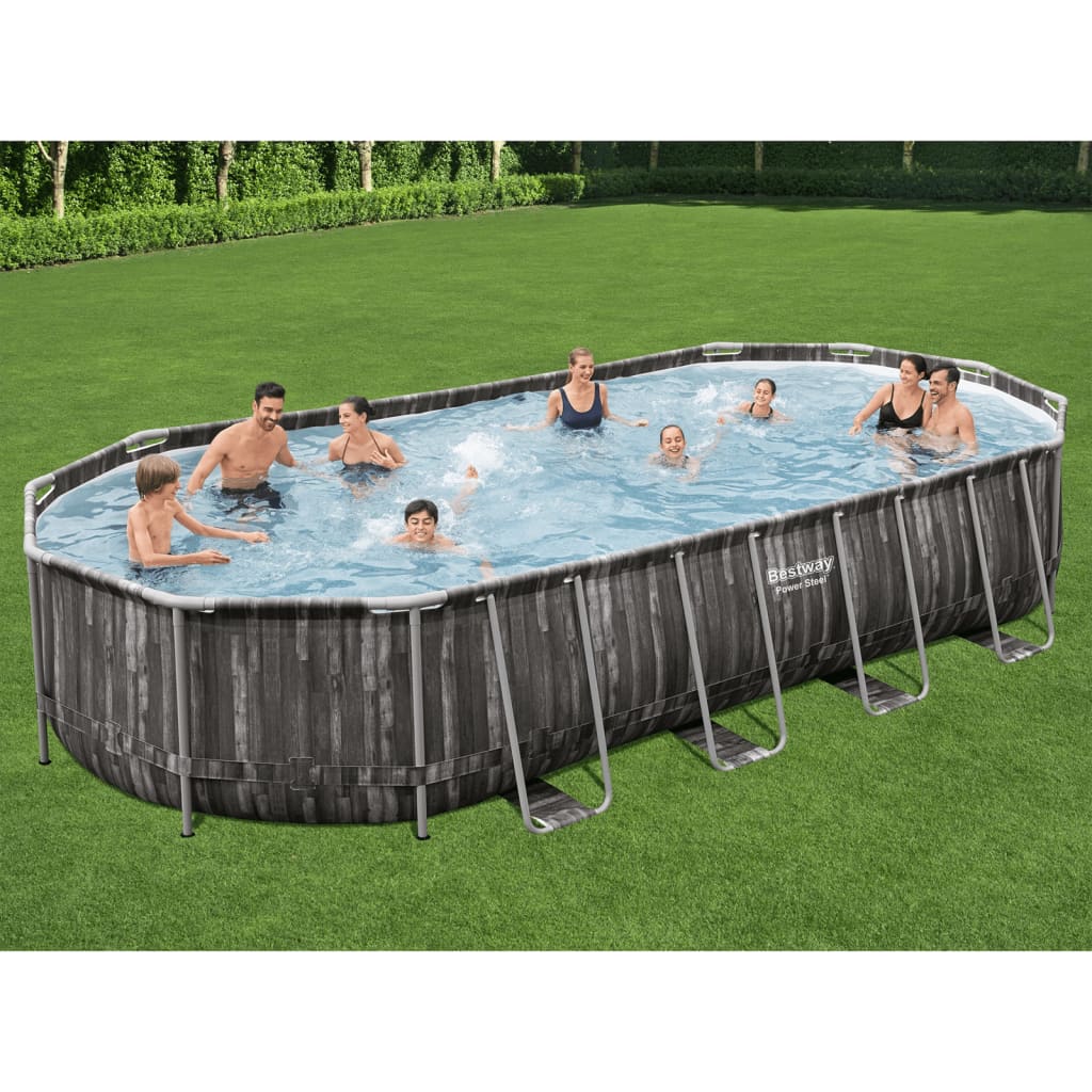 Bestway Conjunto De Piscina Ovalada 7,32x3,66x1,22 Cm_1