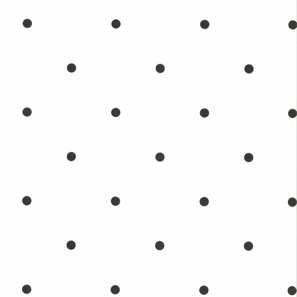 Noordwand Papel De Pared Fabulous World Dots Blanco Y Negro_0