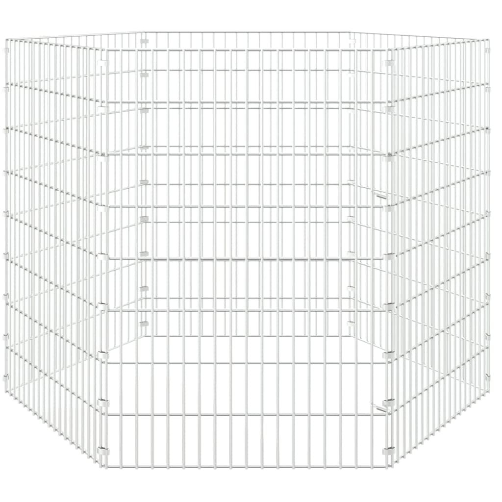 Vidaxl Recinto Animales Corral 6 Paneles Hierro Galvanizado 54x80 Cm_3