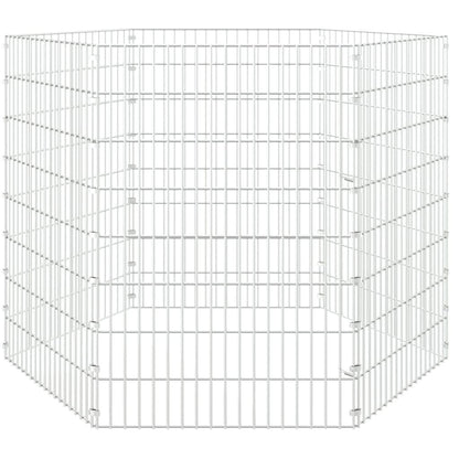 Vidaxl Recinto Animales Corral 6 Paneles Hierro Galvanizado 54x80 Cm_3