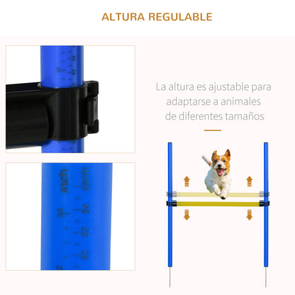 Pawhut Set De Entrenamiento De Agilidad Para Perros Obstáculos De Salto Túnel_5