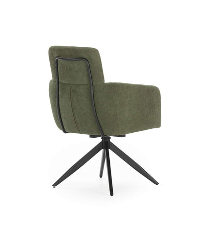 Pack De 2 Sillones Giratorios Modelo Maggie Tapizado Textil Verde, 93cm(alto) 58cm(ancho)_2