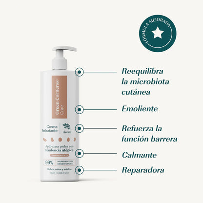 Crema Hidratante de Avena Green Cornerss Care 280 ml
