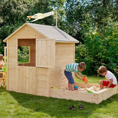 Casita infantil de madera con arenero Elisabeth Soulet