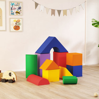 Homcom Juego De 11 Bloques De Espuma Para Niños Bloques Psicomotricidad_1