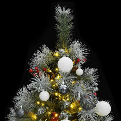 Vidaxl Árbol De Navidad Artificial Con Bisagras 300 Led Y Bolas 240 Cm_1