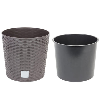 Maceta Redonda 15,3 Litros Rato Con Cubilete Para Plantar En Color Mocca 30 X 30 X 27 Cm_2