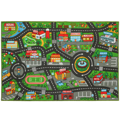 Aiyaplay Alfombra Infantil Carretera De Ciudad 200x150 Cm Antideslizante_0