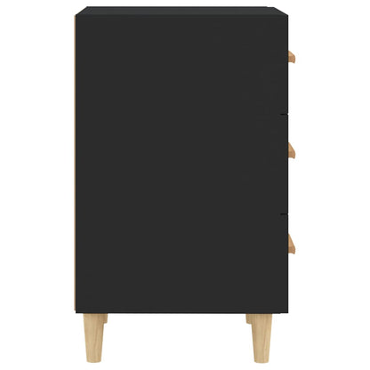 Mesita De Noche Madera De Ingeniería Negro 40x40x66 Cm_3