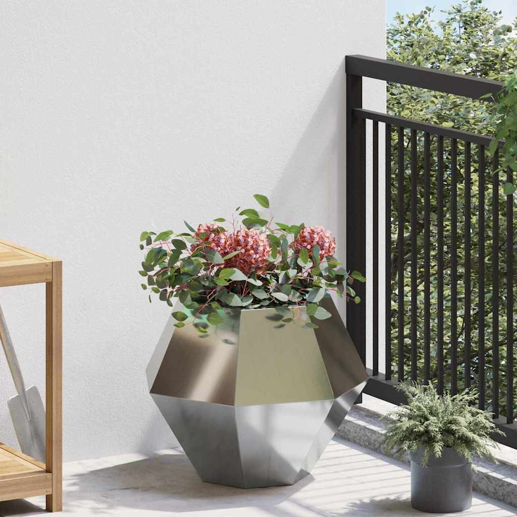 Jardinera 2 Uds. Plateado 50 X 50 X 40 Cm Acero Galvanizado_3