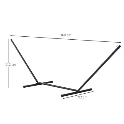 Outsunny Soporte Para Hamaca De Metal Carga 120 Kg Para Jardín 360x92x112 Cm_2