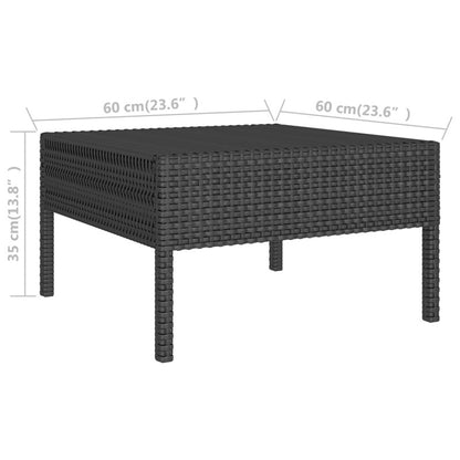 Vidaxl Set Muebles De Jardín 2 Piezas Y Cojines Ratán Sintético Negro_5