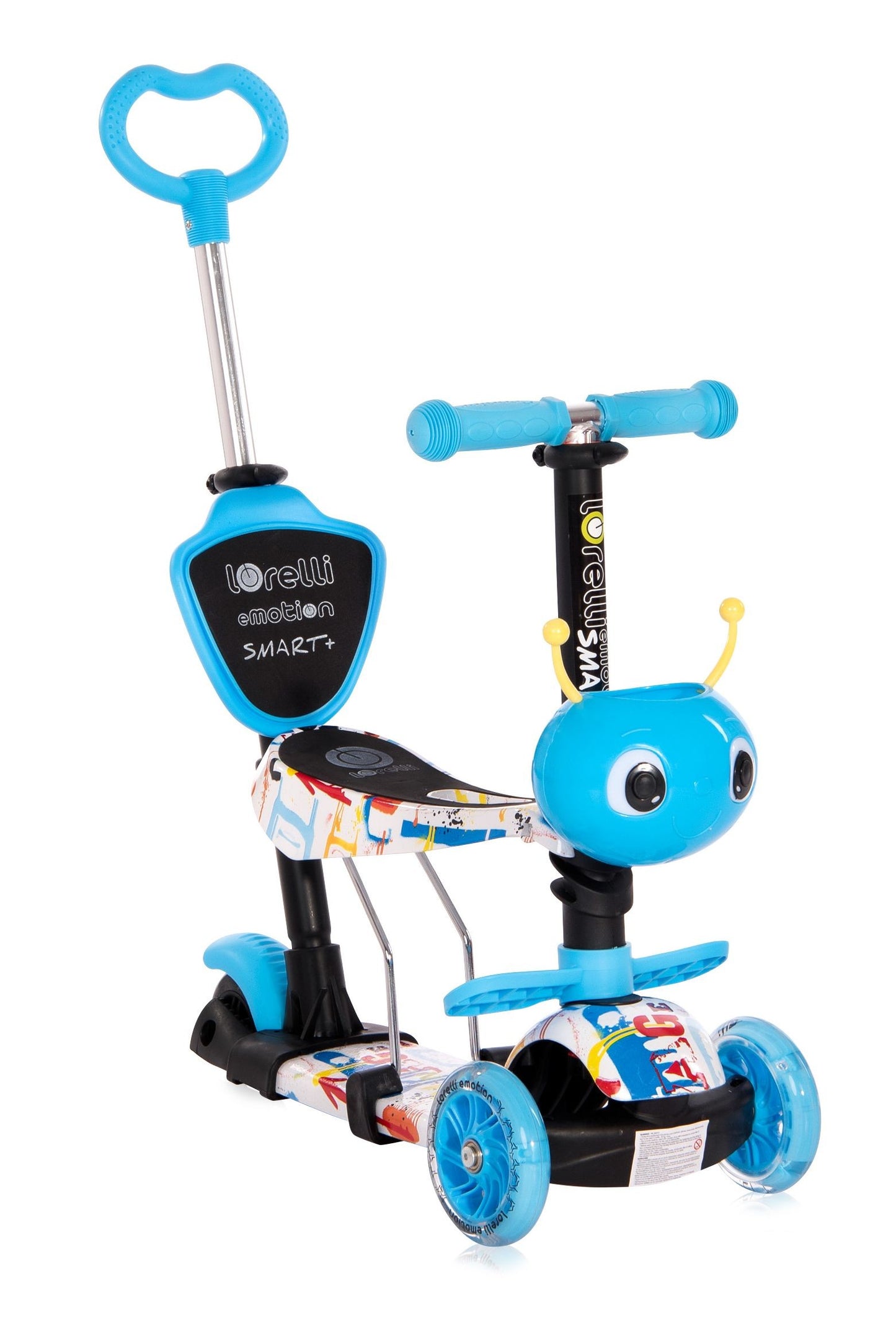 Patinete Infantil Con Asiento Y Respaldo Smart Plus Blue Tracery_0