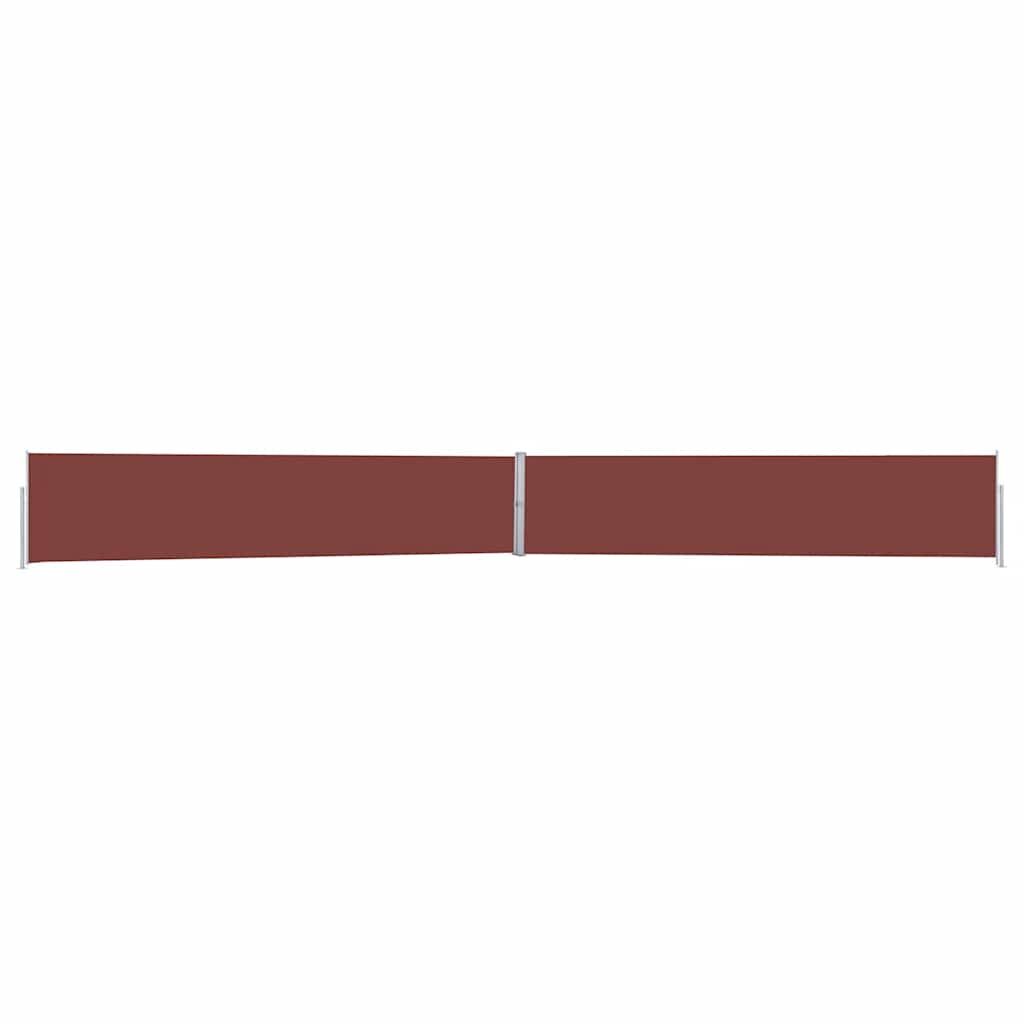 Vidaxl Toldo Lateral Retráctil Para Patio Marrón 170x1200 Cm_0