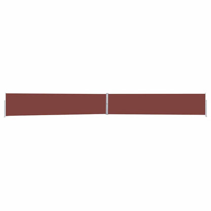 Vidaxl Toldo Lateral Retráctil Para Patio Marrón 170x1200 Cm_0