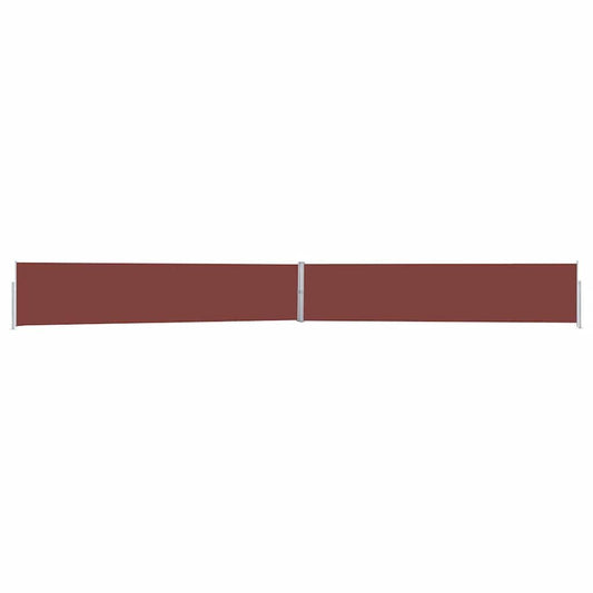 Vidaxl Toldo Lateral Retráctil Para Patio Marrón 170x1200 Cm_0