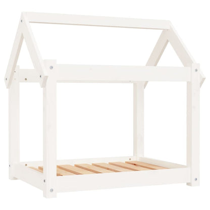 Vidaxl Cama Para Perros Madera Maciza De Pino Blanco 71x55x70 Cm_0