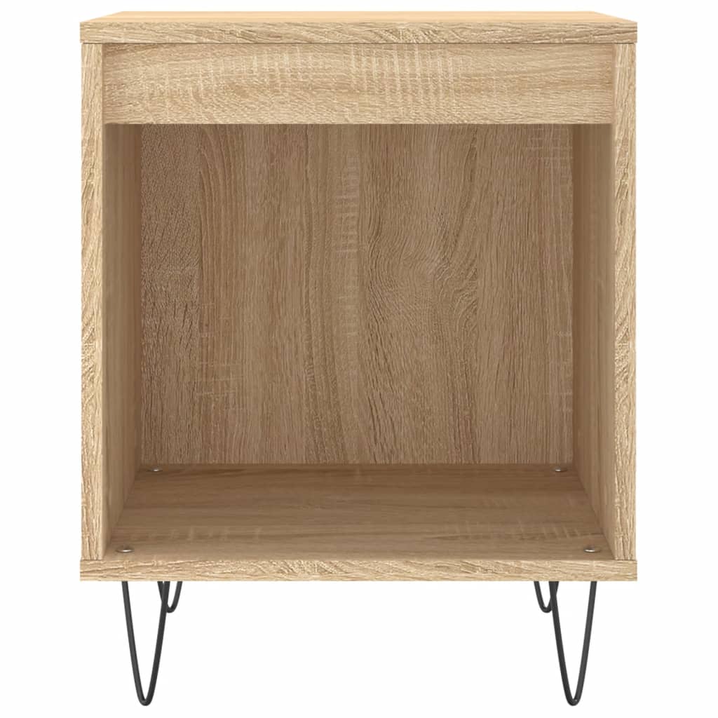 Mesita De Noche Madera De Ingeniería Roble Sonoma 40x35x50 Cm_2