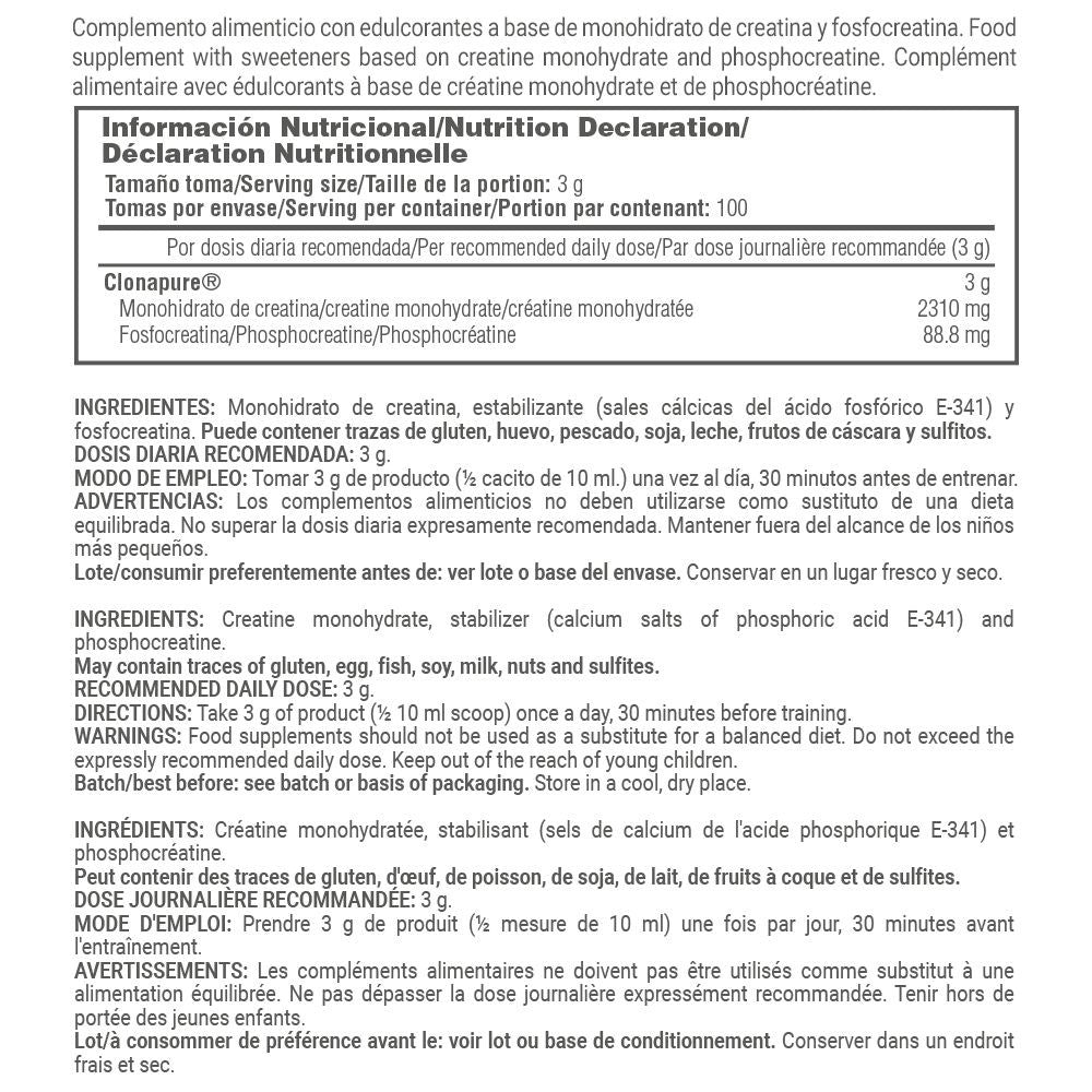 Creatina Monohidrato Clonapure® - 300g - Neutro - Aumenta La Fuerza - Masmusculo_4