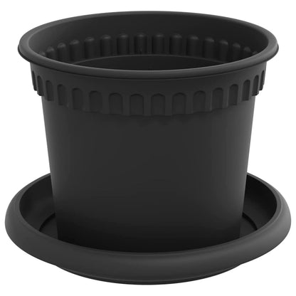 Macetas 24 Pcs Negro Ø 12,5 X 10 Cm Plástico_4