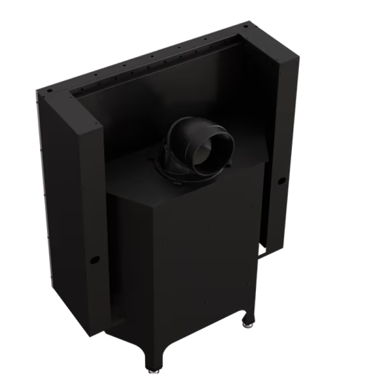Bricosol Chimenea De Leña De Acero Kratki Nadia 12 Kw Ø 200 Puerta Elevable_2
