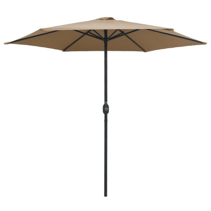 Vidaxl Sombrilla De Jardín Con Palo De Aluminio Taupe 270x246 Cm_1