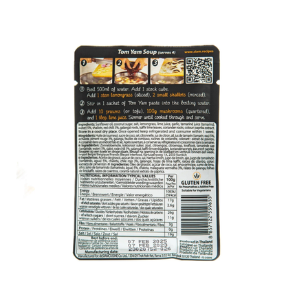 Pasta de Sopa Thai Tom Yam Instantánea (4 sobres individuales) Desiam 50 g