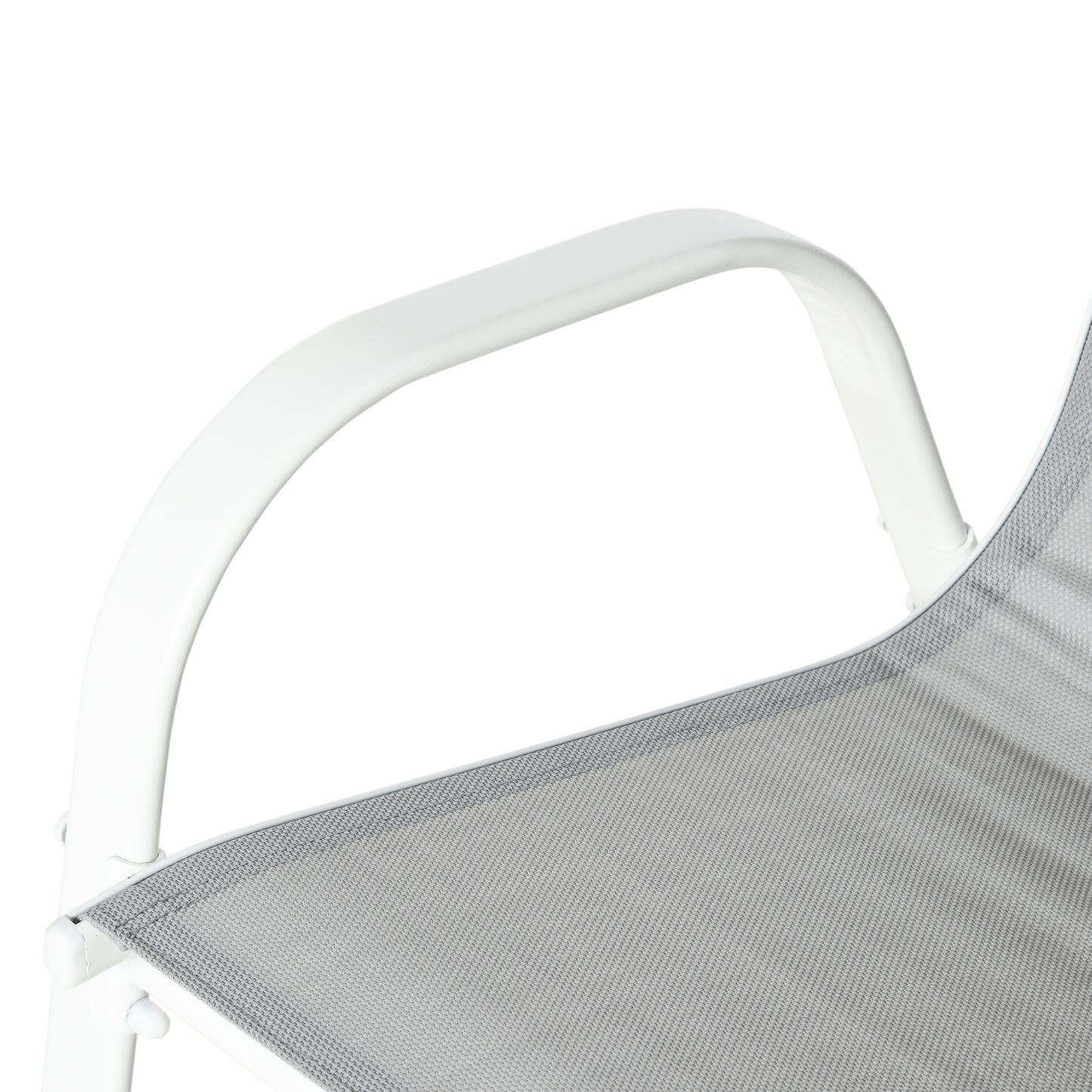 Outsunny Conjunto Muebles De Jardín De 7 Piezas Con Orificio Para Sombrilla Gris_3