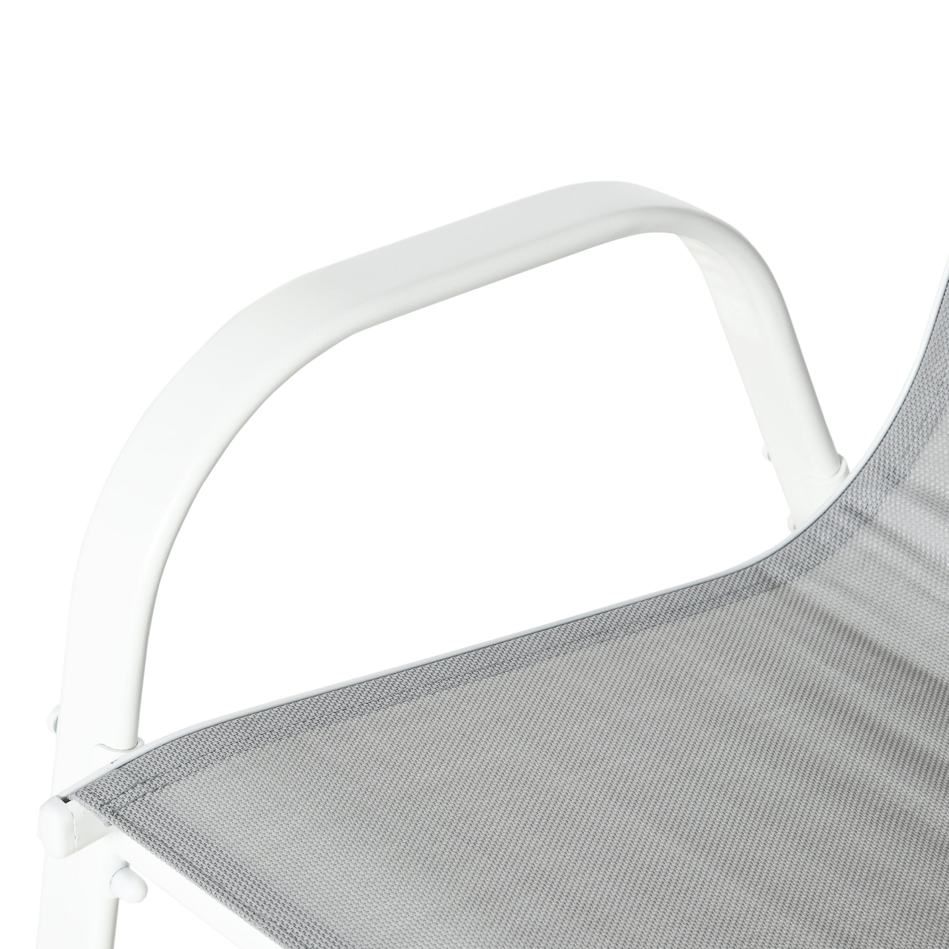 Outsunny Conjunto Muebles De Jardín De 7 Piezas Con Orificio Para Sombrilla Gris_3